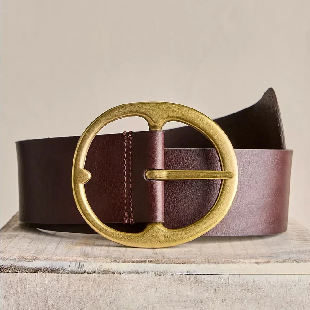 NWT Free People Brando Leather Hip Belt Espresso Small Medium